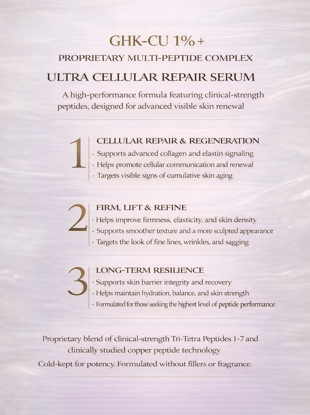 Ultra Cellular Repair Serum — GHK-Cu 1% + Multi-Peptide (15 mL)