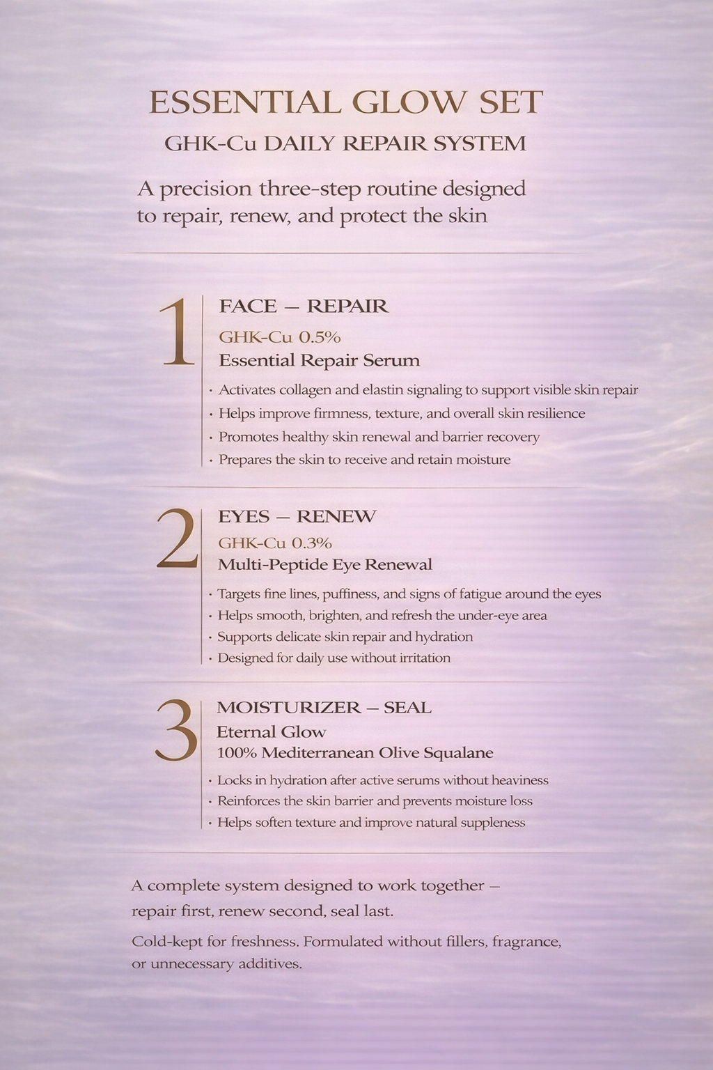 Essential Glow Set — Face, Neck & Eye Serums with Squalane Moisturizer