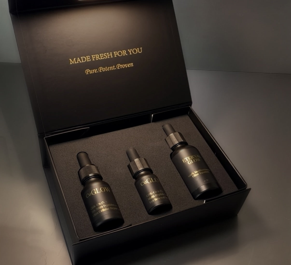 Essential Glow Set — Face, Neck & Eye Serums with Squalane Moisturizer